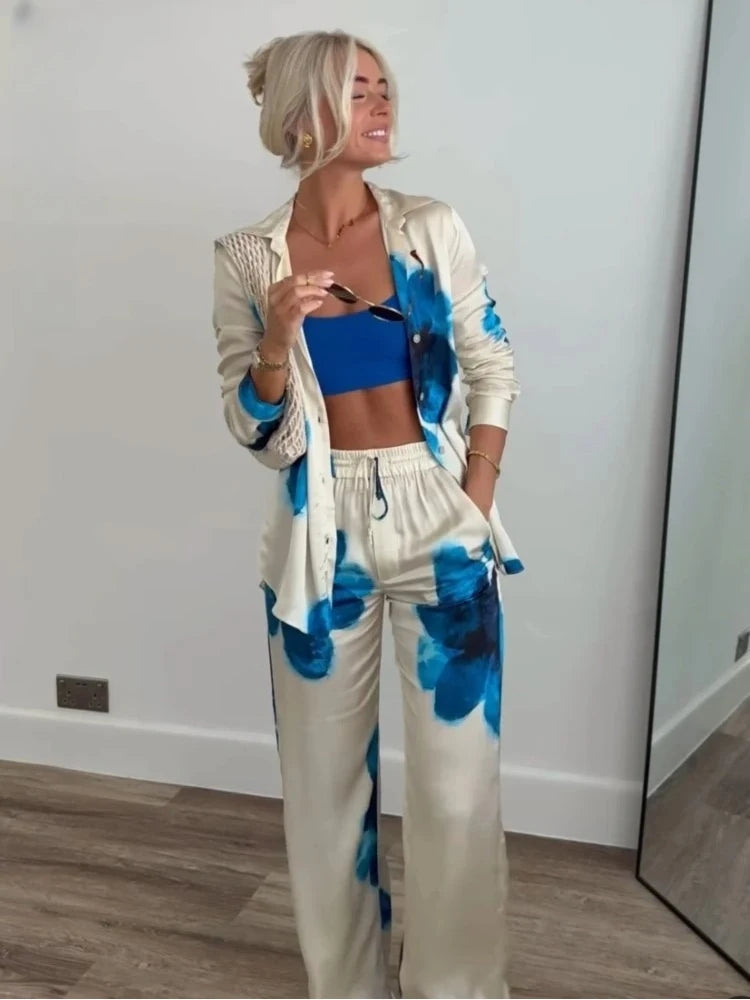 Conjunto de Cetim Flora