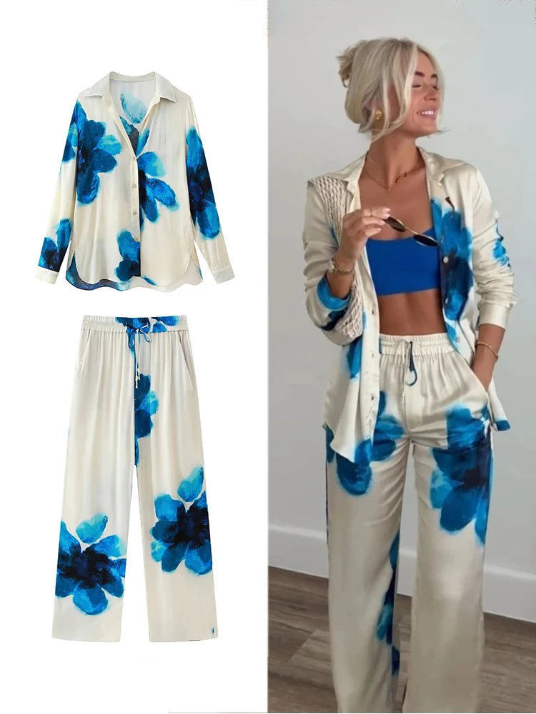 Conjunto de Cetim Flora