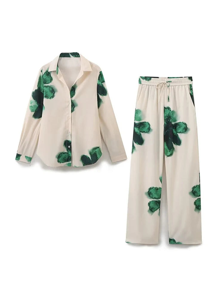 Conjunto de Cetim Flora