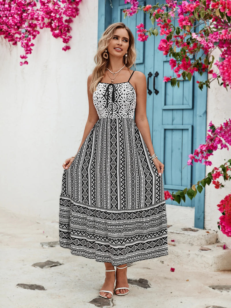 Vestido Merlinda com Desenhos Geométricos