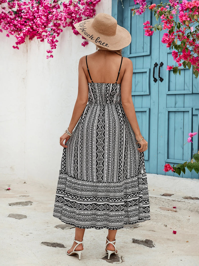 Vestido Merlinda com Desenhos Geométricos