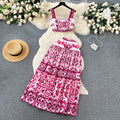 Conjunto Meryen Top Curto  + Saia Longa