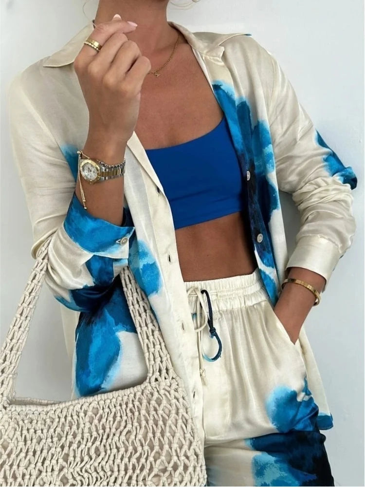 Conjunto de Cetim Flora