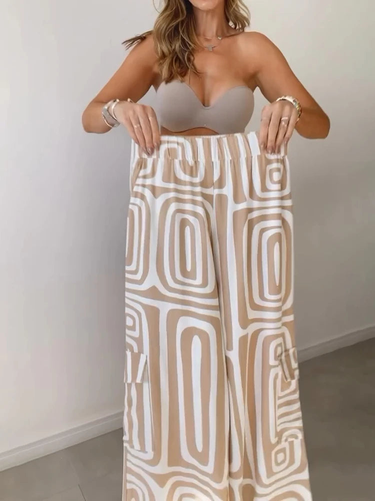 Moda vintage Marien camisa branca e calças soltas