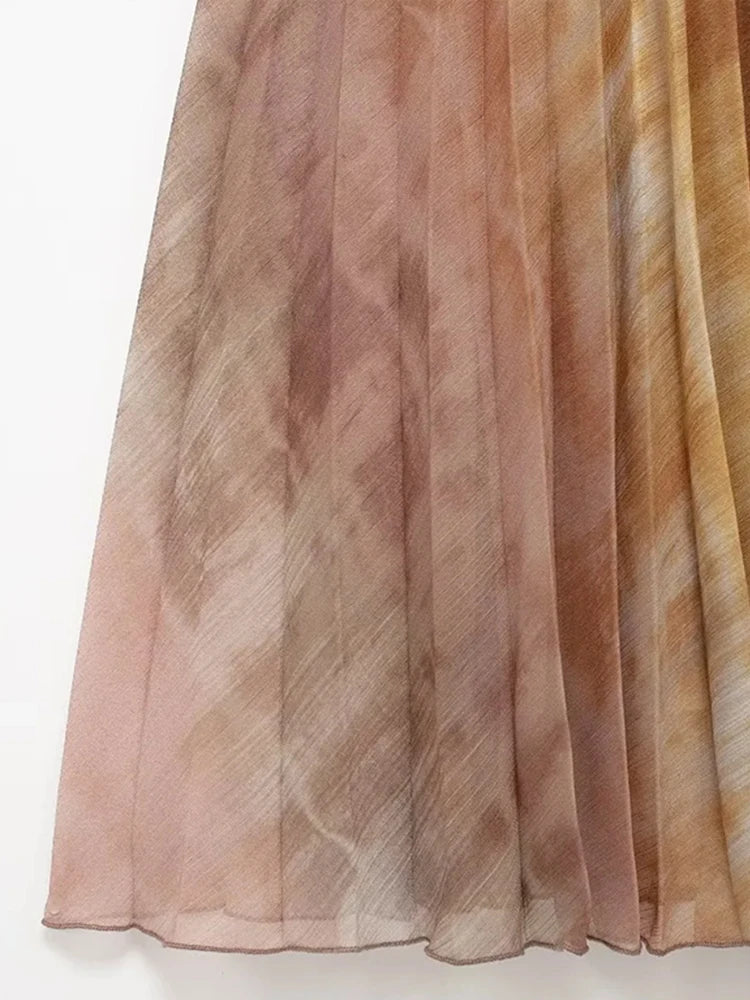 Vestido Longo Aurélie Plissado