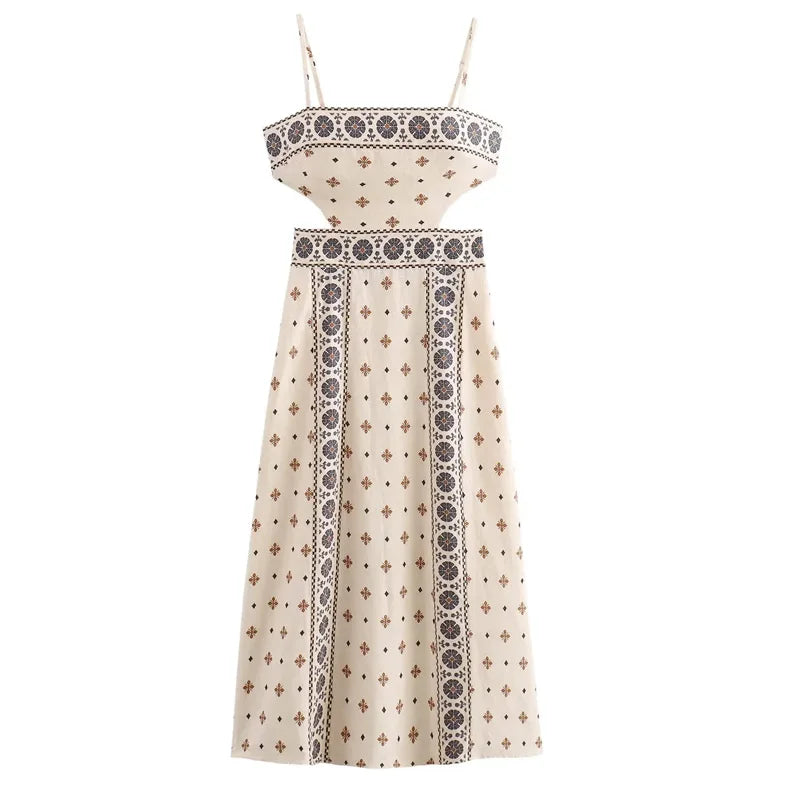 Vestido Midi Summer Estampa Glamour