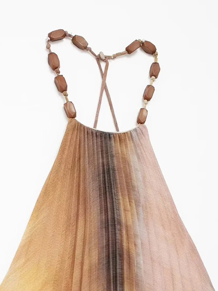 Vestido Longo Aurélie Plissado